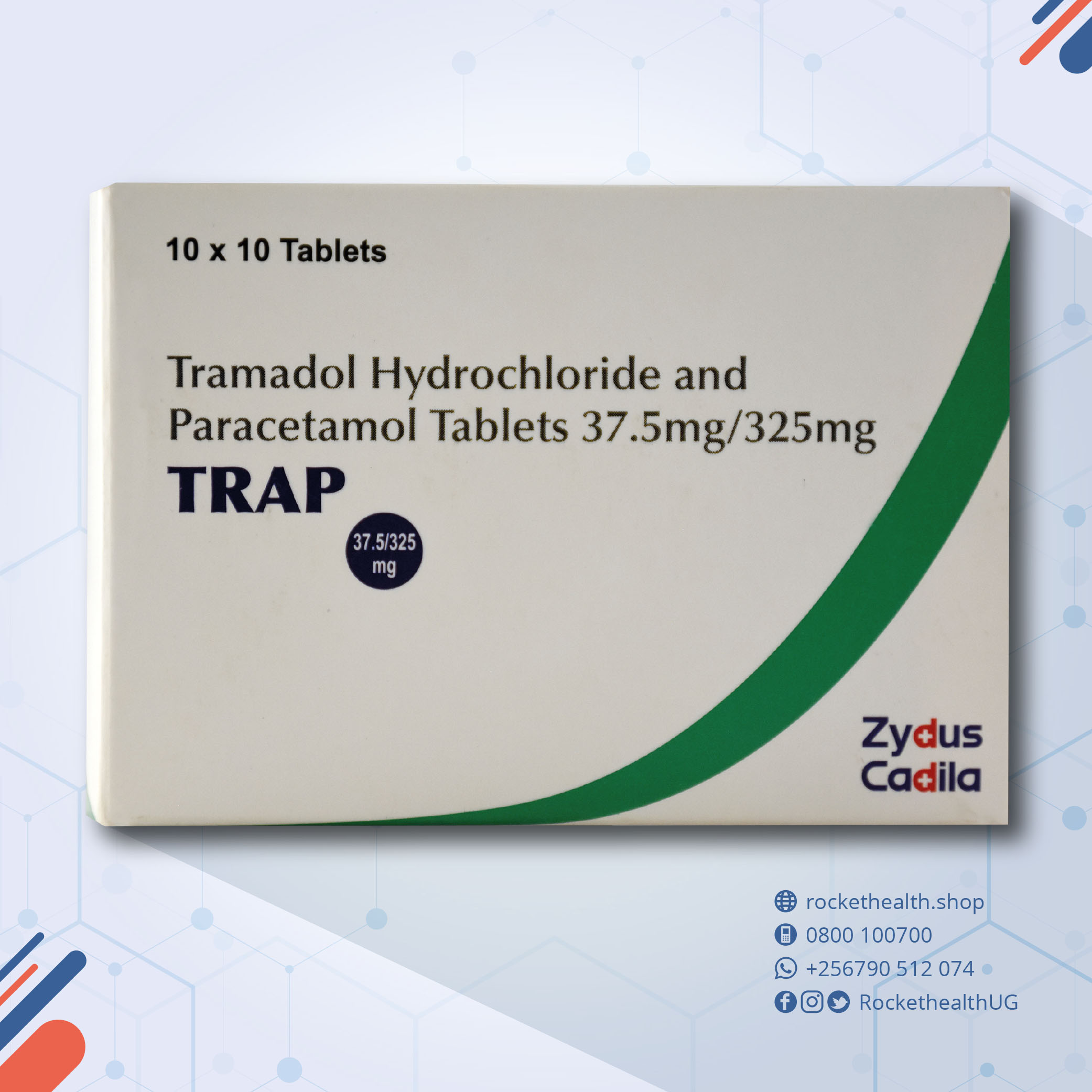 Tramadol Paracetamol Tablet Trap 10 S Rocket Health