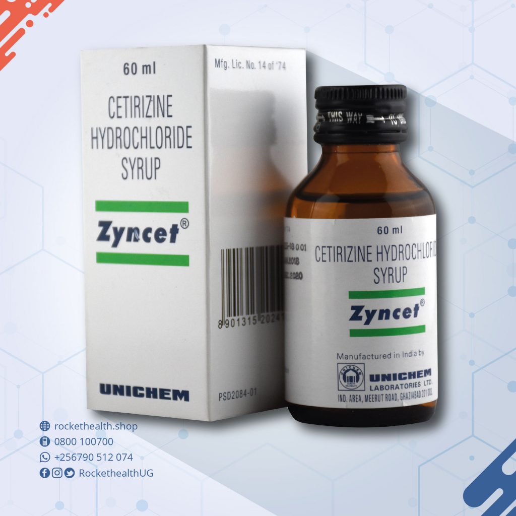 Cetirizine Syrup Zyncet 60ml Bottle Rocket Health
