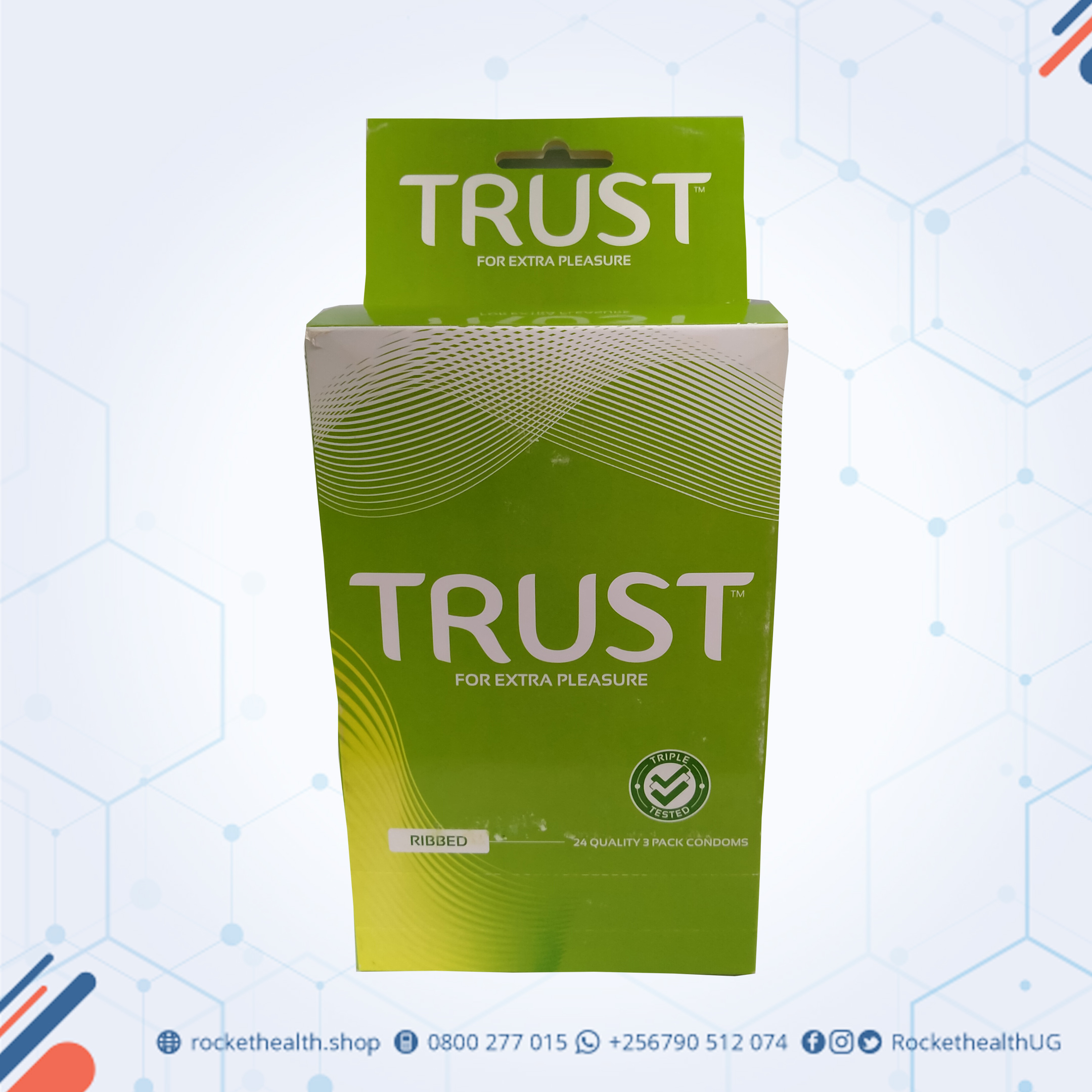 Trust condoms RIBBED | Rocket Health