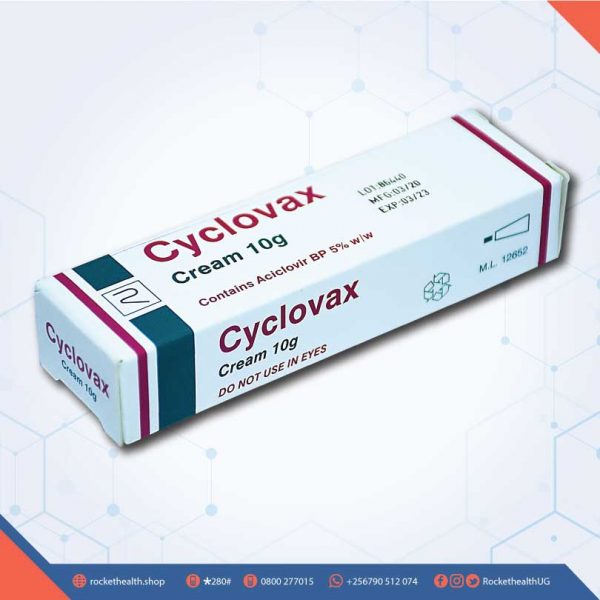 Aciclovir CYCLOVAX--CREAM-10G, Pharmacy, Prescription drug, antiviral, Skin disease, Sores, Chicken pox, Herpes, Antiviral, blisters, genital sores