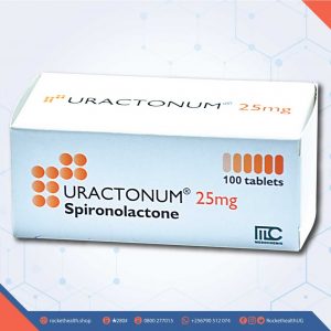 Spironolactone-25mg-URACTONIUM-Tablet-10's, spironolactone, uractonium, hyperaldosteronism, aldosterone, low potassium, edema, fluid retention, Pharmacy, Prescription Medicines