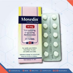 Loratidine-10mg-MOSEDIN---TABLETS, cold, allergy, nasal congestion, Pharmacy, Cold, Cough & Flu