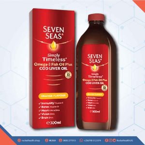 SEVEN-SEAS-ORANGE-AND-COD-LIVER-SYRUP-300ml-1's, seven seas orange, cod liver oil, immune system, normal body function, vitamin supplement, Pharmacy, Vitamins & Supplements
