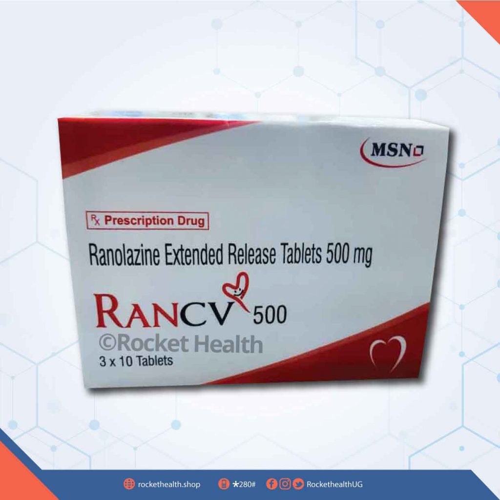 Ranolazine 500 mg Rancv Tablets 10'S Rocket Health